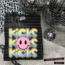 Load image into Gallery viewer, Rainbow Checker Pink Happy Stacked Mascots Dropdown TRANSFER CAP JUNE 25
