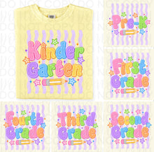 Load image into Gallery viewer, Purple Wavy Stripes School Grades DROPDOWN TRANSFER UAC JUNE 26
