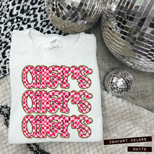 Load image into Gallery viewer, Pink Checker Gold Glitter Mascot Dropdown TRANSFER CAP APR
