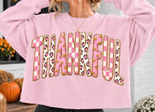 Load image into Gallery viewer, Thankful Arch Pink Checker Leopard Gold Outline TRANSFER TUESDAY
