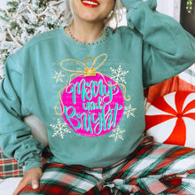 Load image into Gallery viewer, Merry &amp; Bright Faux Glitter Bow Jumbo Ornament Pink/Red Color Option DROPDOWN TRANSFER CARTER OCT 26
