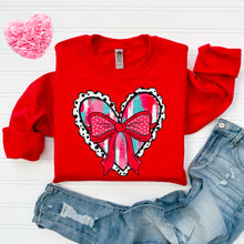 Load image into Gallery viewer, Brushstroke Heart Pink Red Bow TRANSFER DEC SDD
