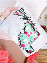 Load image into Gallery viewer, Pink Floral States (all 50 states available) TRANSFER CARTER MAR 26

