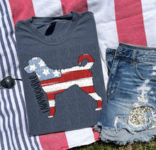 Load image into Gallery viewer, Patriotic Dog Designs Black Text SWD MAY DROPDOWN TRANSFER
