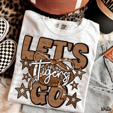 Load image into Gallery viewer, Let's Go Brown Dotted Distressed Star Bow Football Mascots DROPDOWN TRANSFER CARTER OCT 26
