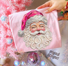Load image into Gallery viewer, Santa Pink Hat Faux Paint &amp; Glitter TRANSFER TUESDAY
