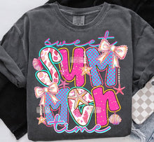 Load image into Gallery viewer, Sweet Summer Time Plaid Bows Shells TRANSFER
