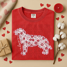 Load image into Gallery viewer, Valentine Red Floral Dog Breed Option DROPDOWN TRANSFER SWD DEC 25
