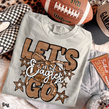 Load image into Gallery viewer, Let's Go Brown Dotted Distressed Star Bow Football Mascots DROPDOWN TRANSFER CARTER OCT 26
