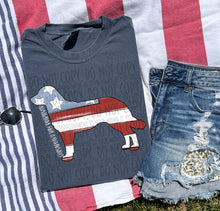 Load image into Gallery viewer, Patriotic Dog Designs White Text SWD MAY DROPDOWN TRANSFER
