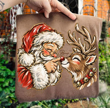 Load image into Gallery viewer, Santa &amp; Reindeer Boop Faux Gold Glitter Shimmer TRANSFER TUESDAY
