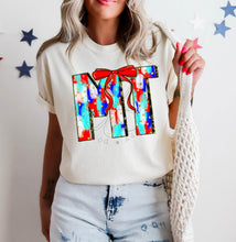 Load image into Gallery viewer, RWB Brushstroke Bow States (all 50 states available) TRANSFER CST MAY
