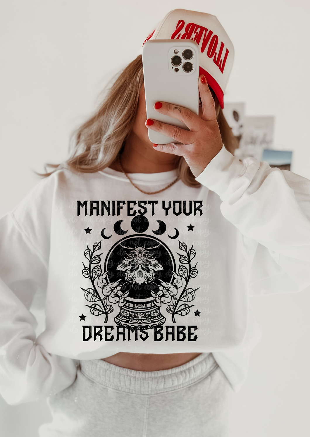 Manifest Your Dreams Babe Blk TRANSFER