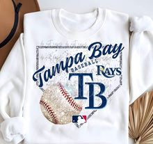 Load image into Gallery viewer, Baseball Teams Glitter Home Plate Dropdown TRANSFER PARJO
