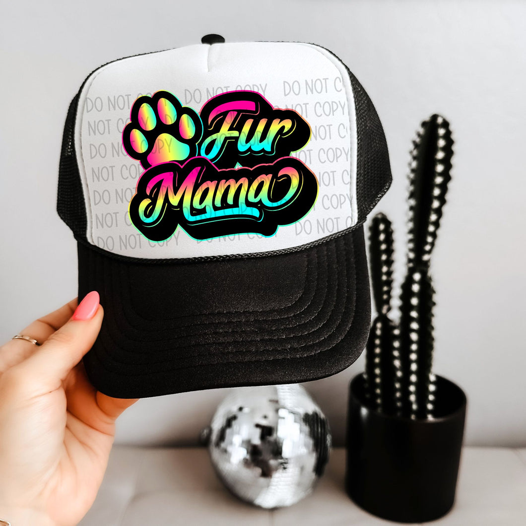 FUR MAMA  | Faux Hat Patch 3-4” DTF TRANSFER | OSD