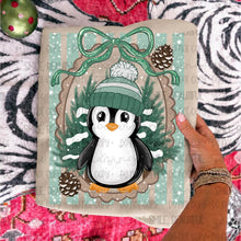 Load image into Gallery viewer, Penguin In Santa Hat Red/Green/Blue Lines DROPDOWN TRANSFER CARTER OCT 26 (Copy)
