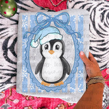 Load image into Gallery viewer, Penguin In Santa Hat Red/Green/Blue Lines DROPDOWN TRANSFER CARTER OCT 26 (Copy)
