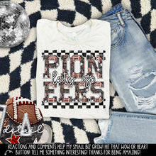 Load image into Gallery viewer, Let’s Go Football Faux Embroidery Checkered Mascots DROPDOWN TRANSFER CAP 24
