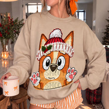 Load image into Gallery viewer, Christmas Characters Faux Frayed Fabric Texture DROPDOWN TRANSFER SSD NOV 26
