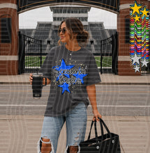 Load image into Gallery viewer, Blue Colored Stars Splatter School Mascots DROPDOWN TRANSFER CAP JUNE 26
