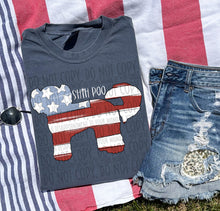 Load image into Gallery viewer, Patriotic Dog Designs White Text SWD MAY DROPDOWN TRANSFER
