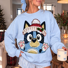 Load image into Gallery viewer, Christmas Characters Faux Frayed Fabric Texture DROPDOWN TRANSFER SSD NOV 26
