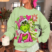 Load image into Gallery viewer, Christmas Characters Faux Frayed Fabric Texture DROPDOWN TRANSFER SSD NOV 26
