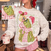 Load image into Gallery viewer, Christmas Characters Faux Frayed Fabric Texture DROPDOWN TRANSFER SSD NOV 26
