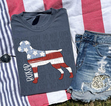 Load image into Gallery viewer, Patriotic Dog Designs White Text SWD MAY DROPDOWN TRANSFER
