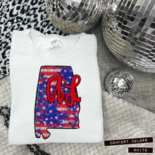 Load image into Gallery viewer, RWB Glitter States (all 50 states available) TRANSFER CAP APR
