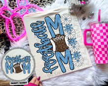 Load image into Gallery viewer, Floral Football Mom With Pocket DROPDOWN TRANSFER CAP JUNE
