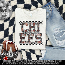 Load image into Gallery viewer, Let’s Go Football Faux Embroidery Checkered Mascots DROPDOWN TRANSFER CAP 24
