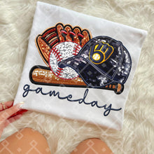 Load image into Gallery viewer, Gameday Sequin Baseball Hat Glove Teams Dropdown TRANSFER CCD INS
