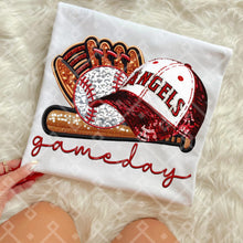 Load image into Gallery viewer, Gameday Sequin Baseball Hat Glove Teams Dropdown TRANSFER CCD INS
