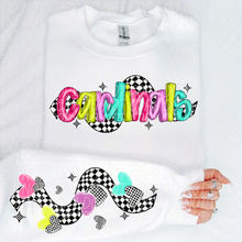 Load image into Gallery viewer, Bright Checkered Mascot With Sleeve Option DTF TRANSFER CSD
