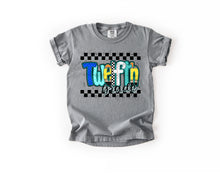 Load image into Gallery viewer, Checker Blue Pencil Plaid School Grades DROPDOWN TRANSFER
