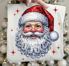 Load image into Gallery viewer, Rhinestone Santa Head TRANSFER

