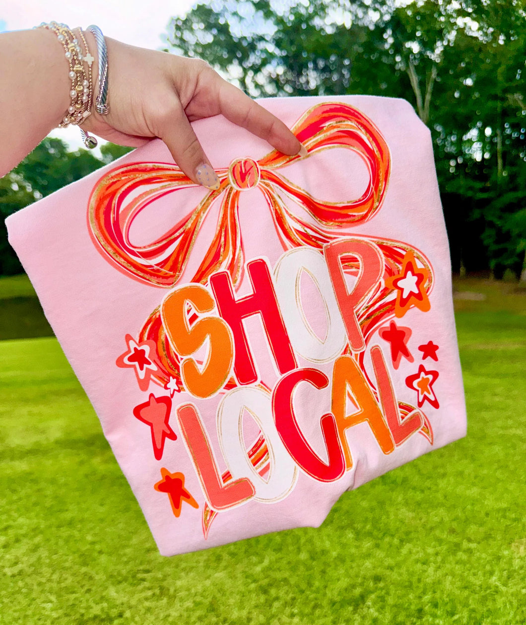 Shop Local Bright Bow TRANSFER TCC JULY 25