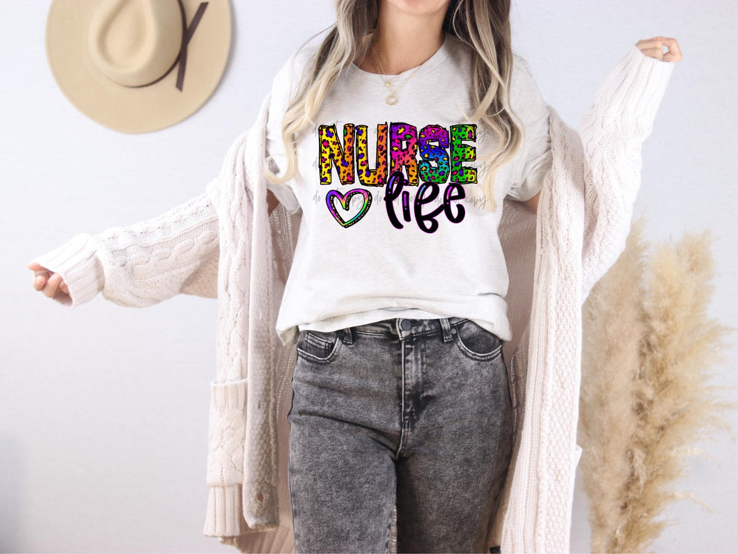 Leopard Tie Dye Nurse TRANSFER