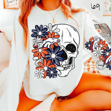 Load image into Gallery viewer, Floral Skulls And Letters Sports Team With Sleeve TRANSFER MMD

