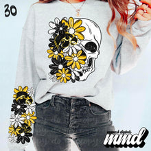 Load image into Gallery viewer, Floral Skulls And Letters Sports Team With Sleeve TRANSFER MMD
