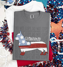 Load image into Gallery viewer, Patriotic Dog Designs White Text SWD MAY DROPDOWN TRANSFER
