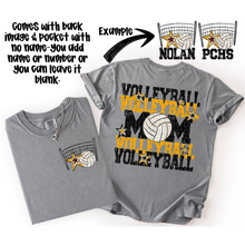 Load image into Gallery viewer, Volleyball Mom Customizable DROPDOWN With Pocket TRANSFER SDD AUGUST
