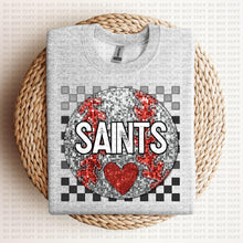 Load image into Gallery viewer, Baseball Mascots Faux Embroidery Checkered Sequin DROP DOWN TRANSFER ECHT 24
