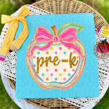 Load image into Gallery viewer, Gold Glitter Polka Apple Pink Bow School Grades Occupations DROPDOWN TRANSFER UAC JUNE 26
