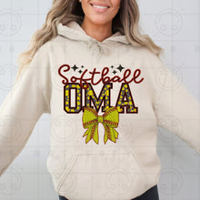 Load image into Gallery viewer, Softball Names Bow Faux Embroidery TRANSFER HMWK JAN
