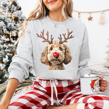 Load image into Gallery viewer, Christmas Red Nose Antler Dogs Dropdown TRANSFER
