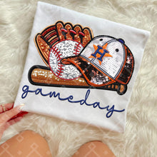 Load image into Gallery viewer, Gameday Sequin Baseball Hat Glove Teams Dropdown TRANSFER CCD INS

