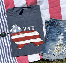 Load image into Gallery viewer, Patriotic Dog Designs White Text SWD MAY DROPDOWN TRANSFER
