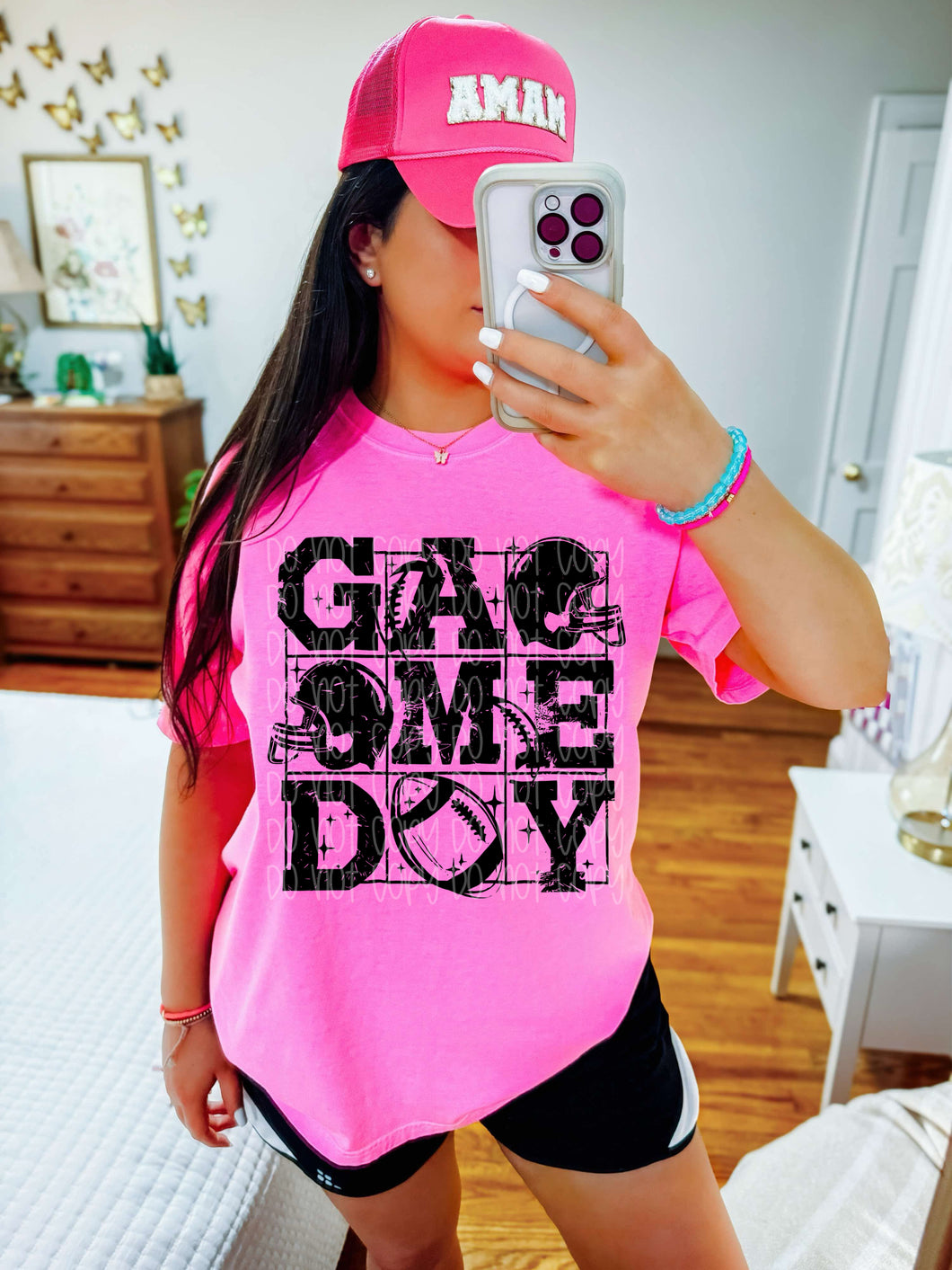 Football Game Day Distressed Box Color DROPDOWN TRANSFER